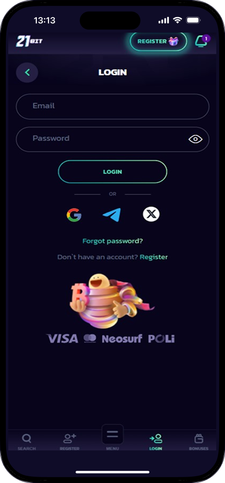 21bit casino login